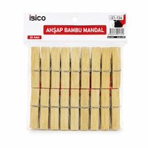 20pcs Büyük Ahşap Bambu Mandal Çok Renkli