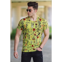 Madmext Madmext Baskılı Sarı Erkek Tişört 4625-sarı Sarı