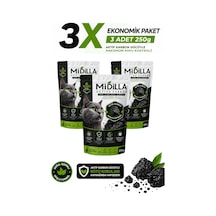 Midilla Active Carbon Kedi Kumu Koku Giderici 3 X 250 G %100 Gerçek Aktif Karbon Toplam 750 G