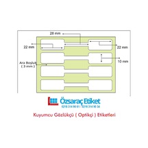 72 x 10 Kuyumcu Etiketi Pp Opak 1250 Sarım Çift Taraflı Tokmak