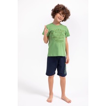 Rolypoly Classic Style Çimen Yeşili Erkek Çocuk Bermuda Takım 5274-29384
