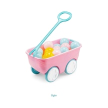 Gezgin Vagon Oyun Seti 24 Adet 7 Cm Renkli Top Pembe