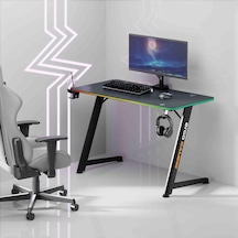 Ergogaming Pulsar Profesyonel Rgb Oyuncu Masası 120x60 Siyah, Rgb Aydınlatmalı, Karbon Fiber Yüzey Diğer