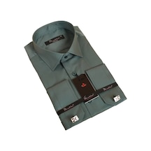 Dicotto Haki Yeşil Dar Kesim Micro Kumaş Kol Düğmeli Slim Fit Erkek Gömlek - 201-19 001