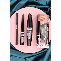 Mt Cosmetics 3'ü 1 Arada Suya Dayanıklı Maskara + Kalem + Eyeliner Seti