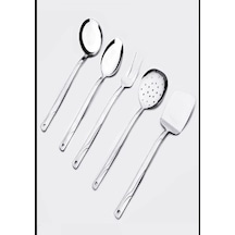 Tozanlı Çelik Gökkuşağı Modeli 5 Parça Kepçe Seti