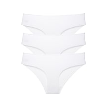 Bonbonetti Chocolate Baby & Kids Bonbonetti Düşük Bel Dikişsiz Lazer Kesim  3'Lü Paket Beyaz Beyaz Beyaz Kadın Külot Beyaz