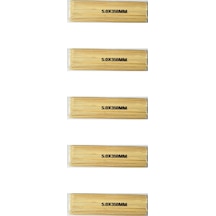 Ahşap Bambu Sivri Uçlu Patates Kızartma Çubuğu Çöp Şiş - Boy:35 Cm./en:5 Mm. -100 Adetlik 5 Paket