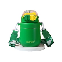 316 Paslanmaz Çelik Termos Kupa Büyük Göbek Kupası Taşınabilir Su Bardağı Üniversite Öğrencisi Saman İle Büyük Kapasiteli Bardak Etqjvt Yeşil