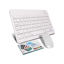 Bluetooth Apple Uyumlu iOS Apple Uyumlu iPad Android Windows Uyumlu Klavye Mouse Seti - Sessiz - Şarjlı - Combo - Ultra İ Diğer