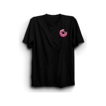 Stoned&Fame Donut Baskılı Unisex T-shirt SIYAH