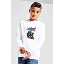 Tshirthane Sherlock Comic Baskılı Unisex Çocuk Beyaz Sweatshirt Beyaz