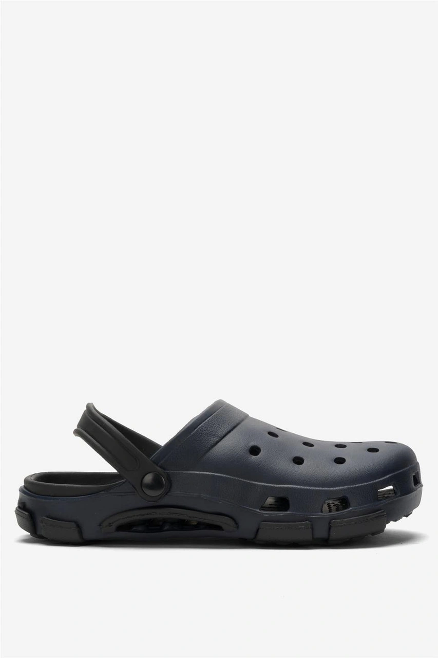 Unisex Çift Tabanlı Ortopedik Hemşire Doktor Aşçı Laboratuvar Deniz Havuz Terliği Sandalet Lacivert - Siyah Lacivert - Siyah