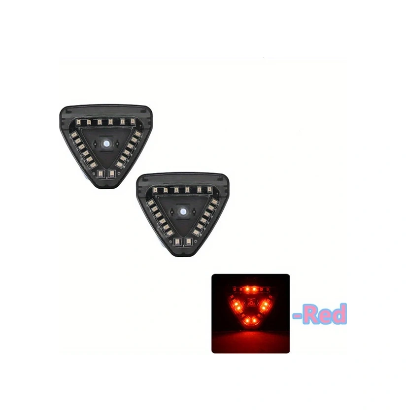 Hightower 2 Adet Kırmızı Araç Motosiklet Güneş Enerjili Led Dekoratif Emniyet Lambası Kolay Montaj