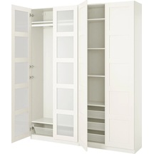 Ikea Beyaz Geniş Kapaklı Gardırop 200x38x236 Cm