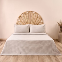 Soft Örme Çift Kişilik Yatak Örtüsü - Gri - 240x260 Cm Renkli