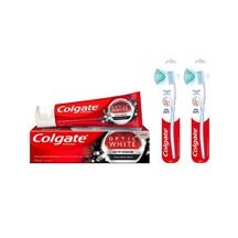 Colgate Optic White Aktif Kömür Diş Macunu 50 ML + Slim Soft Diş Fırçası x 2