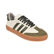 Floor Hakiki Deri Kadın Spor Ayakkabı Sneaker Mak-3020 Bej Haki Bej - Haki