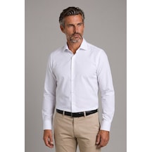Bisse Beyaz Regular Fit Cepsiz Klasik Uzun Yaka Gömlek Gmkls252176 D01