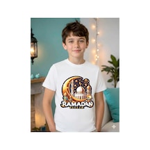 Stil-x Ramazan Bayramı Baskılı Erkek Çocuk Tshirt, %100 Pamuklu Kumaş Beyaz-1