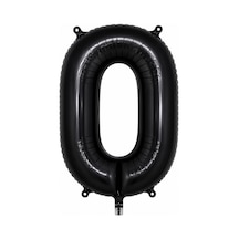 0 Rakam Folyo Balon Siyah Rengi 76 Cm