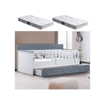 Yavrulu Karyola, Flora Yavrulu Montessori Karyola - Gri + 2 Adet Comfort Yatak