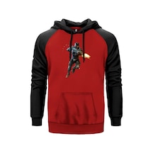 Crysis Fire Warrior Kırmızı Renk Reglan Kol Sweatshirt Kırmızı