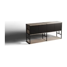 Ahşap Metal Raf 160x40x80 Cm Maksimum Depolama Alanı Kahverengi