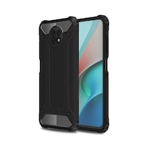 Kilifone - Xiaomi Uyumlu Redmi Note 9t - Kılıf Çift Katman Zırh Tank Crash Military Kapak - Siyah
