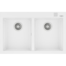 Teka Forsquare 790 Tg Çift Hazneli Tegranite + Eviye - Arctic White - 115260018
