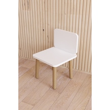 Çocuk Sandalyesi, Çocuk Oturağı, Ahşap Sandalye, Montessori Sandalye Beyaz