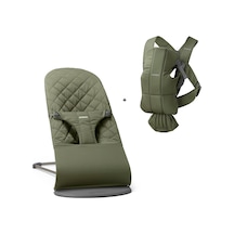 Babybjörn 2'li Set Bliss Ana Kucağı & Kanguru Mini Woven Dark Green