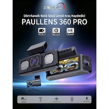 Paul Lens 360pro 4k Yapay Zekalı 4 Göz Araç Kamerası, Ön Arka Plaka Okuma Sağ Sol Balık Gözü Geniş Açılı, Gps Harita, Adas, 5g Wi-fi, Hız Göstergeli