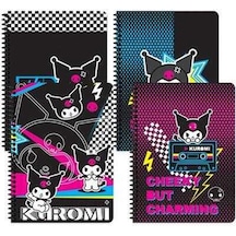 Kuromi Defter Spiralli Karton Kapak 16,5x22,5 80 Yp Kareli 380632-12 Çok Renkli