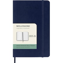 18 Monate Wochen Notizkalender 2025/2026, Pocket/a6, 1 Wo 1 Seite, Rechts Linierte Seite, Weicher Einband, Saphir Çok Renkli
