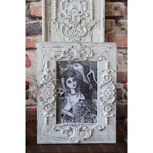 Neiwel Vintage Flora Resim Ve Ayna Çerçevesi Beyaz