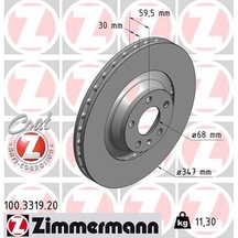 Zımmermann 100.3319.20 Ön Fren Diski Havalı A6-a6 Avant 4f5-a6 Allroad 4fh 2.0 Tfsı/2.4/2.4 Quattro/2.8 Fsı/2.8 Fsı Qu 986479260-df4695s 4f0615301g -
