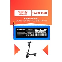 Onvo Ov-011 Uyumlu Batarya Yüksek Kapasite Batarya 48v 15ah Pil Elektrikli Scooter Bataryası Mavi