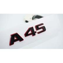Dk Tuning A 45 Bagaj Kırmızı Siyah Abs Yazı Logo Benz İle Uyumlu