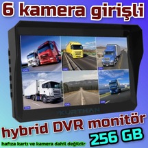 6 Kanallı Hybrid Dvr Monitör Kamerasız 256 Gb - 12 24 Volt
