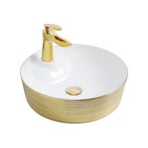Paluci Lavabo Terra Altın Yuvarlak