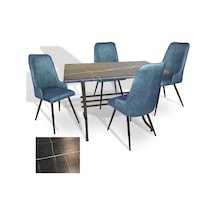 Japon - Çırağan Masa Takımı - 80x140 Werzalit, Wermodin Ve Allzalit Tabla - Palazzo- Mavi Çok Renkli