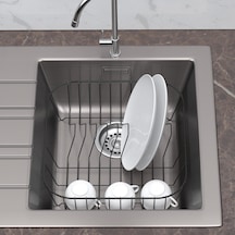 Teknotel Lavabo Evye Tabaklık Bulaşıklık Mat Siyah Kb081 Çok Renkli
