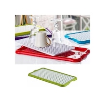 Pratik Lavabo Tezgah Üstü Bulaşık Kurutmalığı Süzmatik 22x40 Cm Çok Renkli