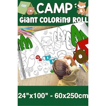 Melolisa Kamp Dev Boy Boyama Kağıdı - Farm Kids Coloring Roll - Giant Painting Paper Roll For Kids