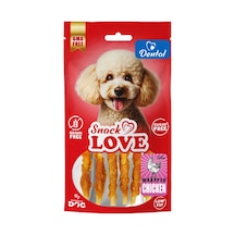Snack - 576 - Love Köpek Ödülü Dental Ve Eğitim Burgulu Çubuk Üzerine Sarılı Tavuk Eti 10 Cm - Glblseme - 70 Gr