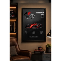 Formula 1 Istanbul Park 2027 Özel Tasarım Poster 33x48 Cm Çerçeveli