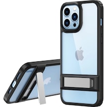 Apple Uyumlu iPhone 13 Pro Kılıf Rolet Stand Kapak Siyah\