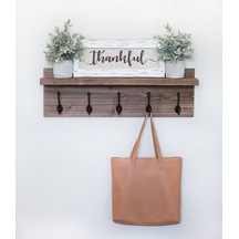 Halevia Ahşap Klasik Duvar Askılık. Ceviz