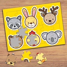 Hayvanları Tanıyalım Çocuklara Özel Puzzle Yapboz Tablo-12-09